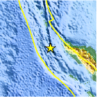 Small map showing earthquake