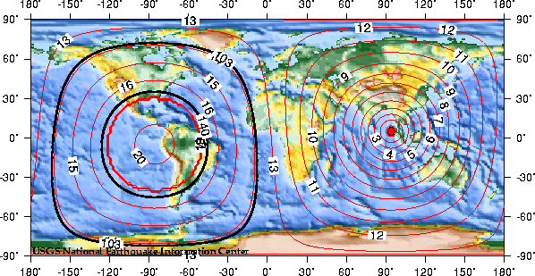 Theoretical P-wave Travel Times