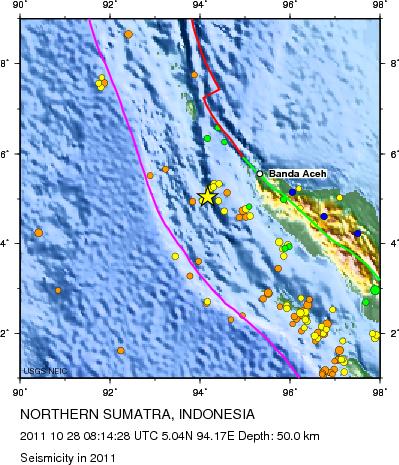 Seismicity in 2011