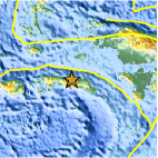 Small map showing earthquake