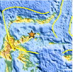 Small map showing earthquake
