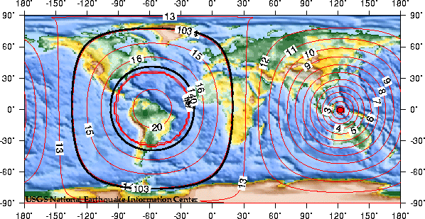 Theoretical P-wave Travel Times