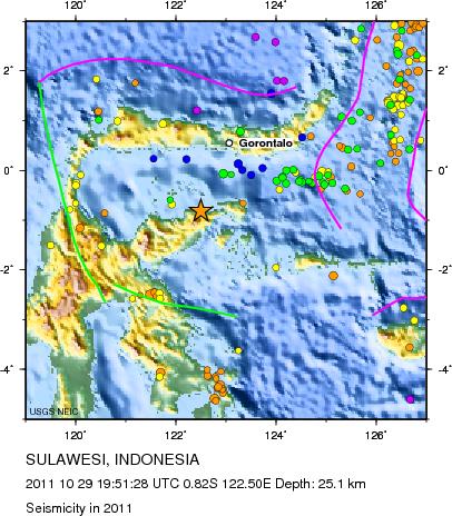 Seismicity in 2011