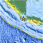 Small map showing earthquake