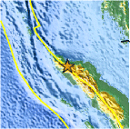 Small map showing earthquake