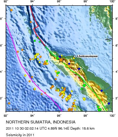 Seismicity in 2011