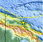Small map showing earthquake