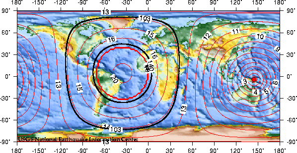 Theoretical P-wave Travel Times