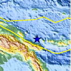 Small map showing earthquake