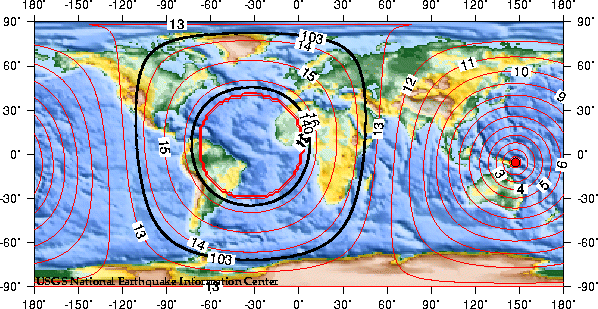 Theoretical P-wave Travel Times