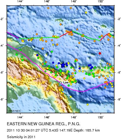 Seismicity in 2011