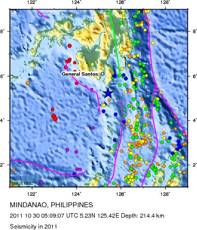 Seismicity in 2011