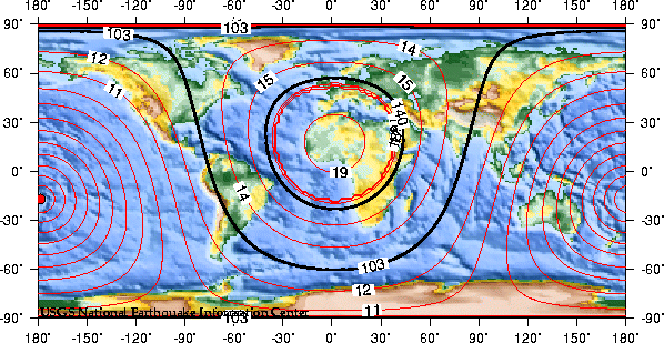 Theoretical P-wave Travel Times