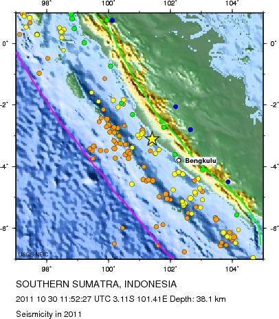 Seismicity in 2011