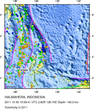 Seismicity in 2011