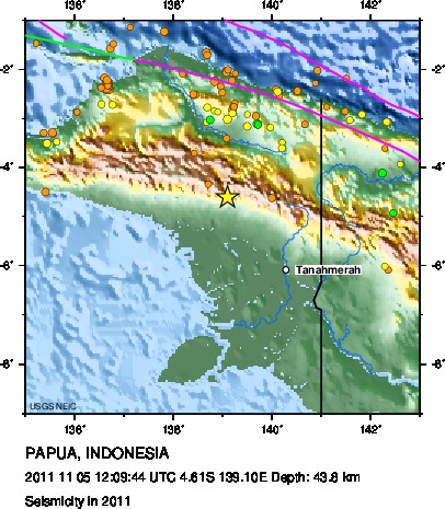 Seismicity in 2011