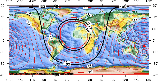 Theoretical P-wave Travel Times