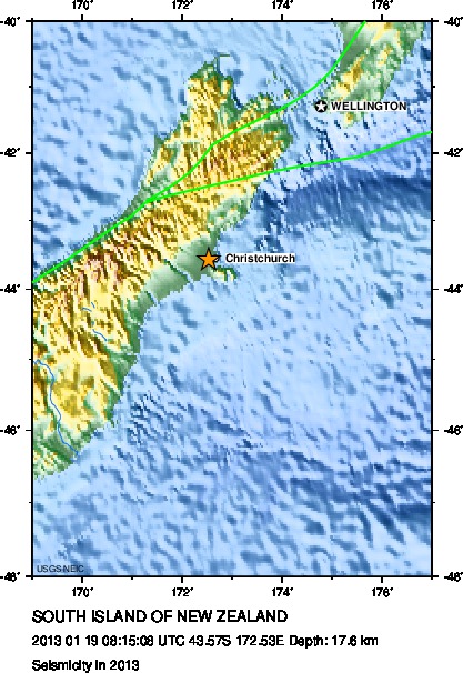 Seismicity in 2013