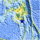 Small map showing earthquake