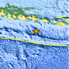 Small map showing earthquake