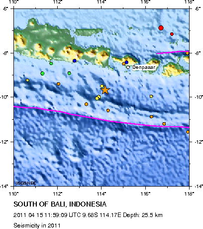 Seismicity in 2011