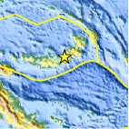 Small map showing earthquake