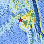 Small map showing earthquake