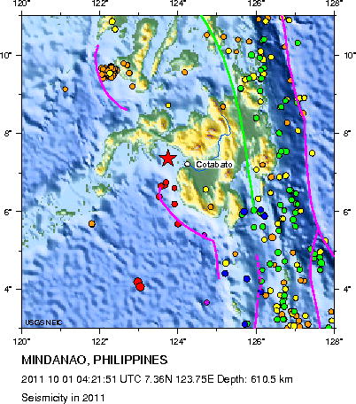 Seismicity in 2011