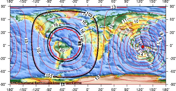 Theoretical P-wave Travel Times