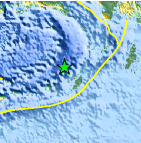 Small map showing earthquake