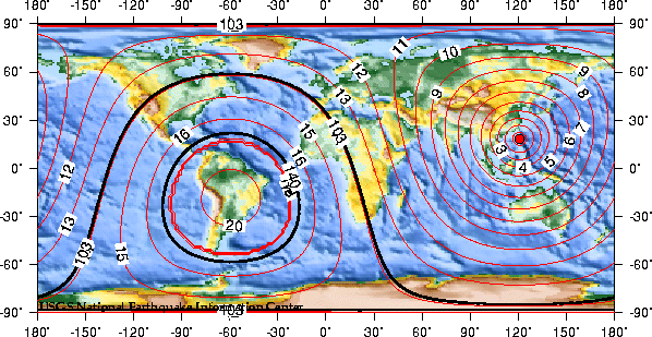 Theoretical P-wave Travel Times