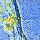 Small map showing earthquake