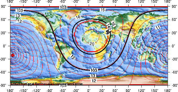 Theoretical P-wave Travel Times
