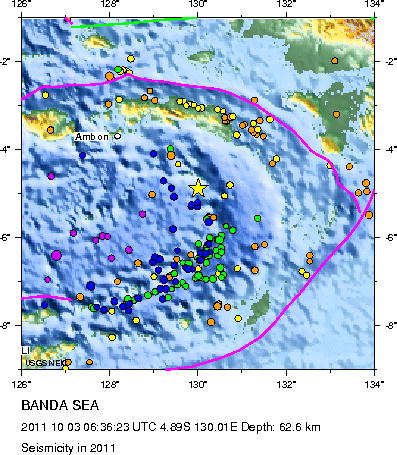 Seismicity in 2011