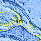 Small map showing earthquake