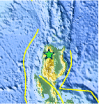 Small map showing earthquake