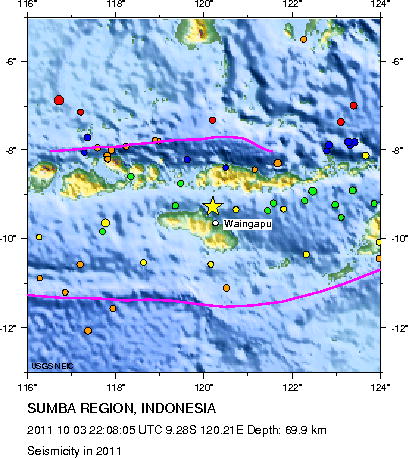 Seismicity in 2011