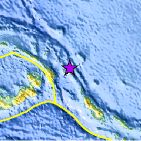 Small map showing earthquake