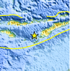 Small map showing earthquake
