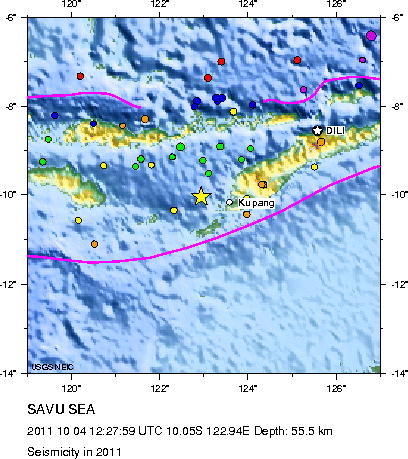 Seismicity in 2011