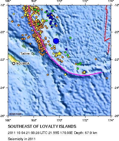 Seismicity in 2011