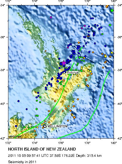 Seismicity in 2011