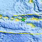 Small map showing earthquake