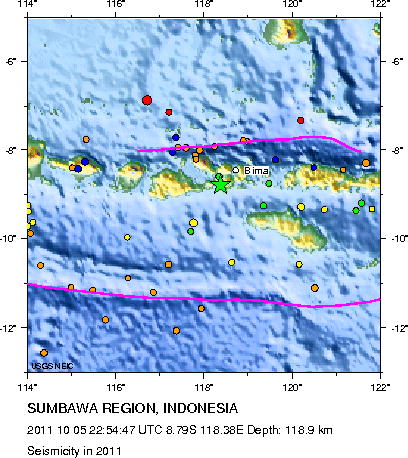 Seismicity in 2011