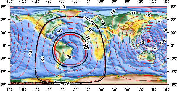 Theoretical P-wave Travel Times