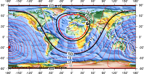 Theoretical P-wave Travel Times