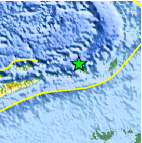 Small map showing earthquake
