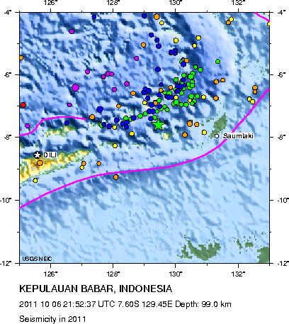 Seismicity in 2011