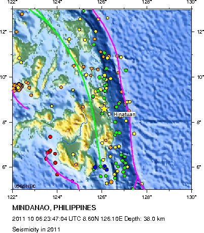 Seismicity in 2011