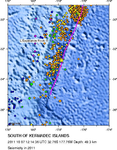 Seismicity in 2011